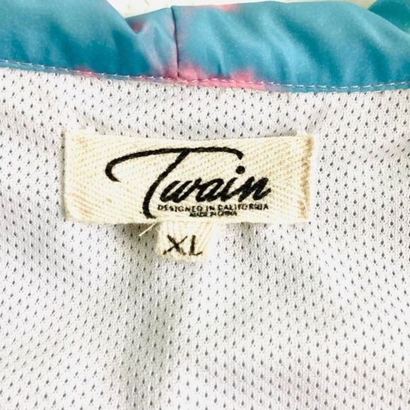 Twain Tie Dye zip up‎ Relaxed Fit Front Hooded Windbreaker XL - Picture 7 of 8